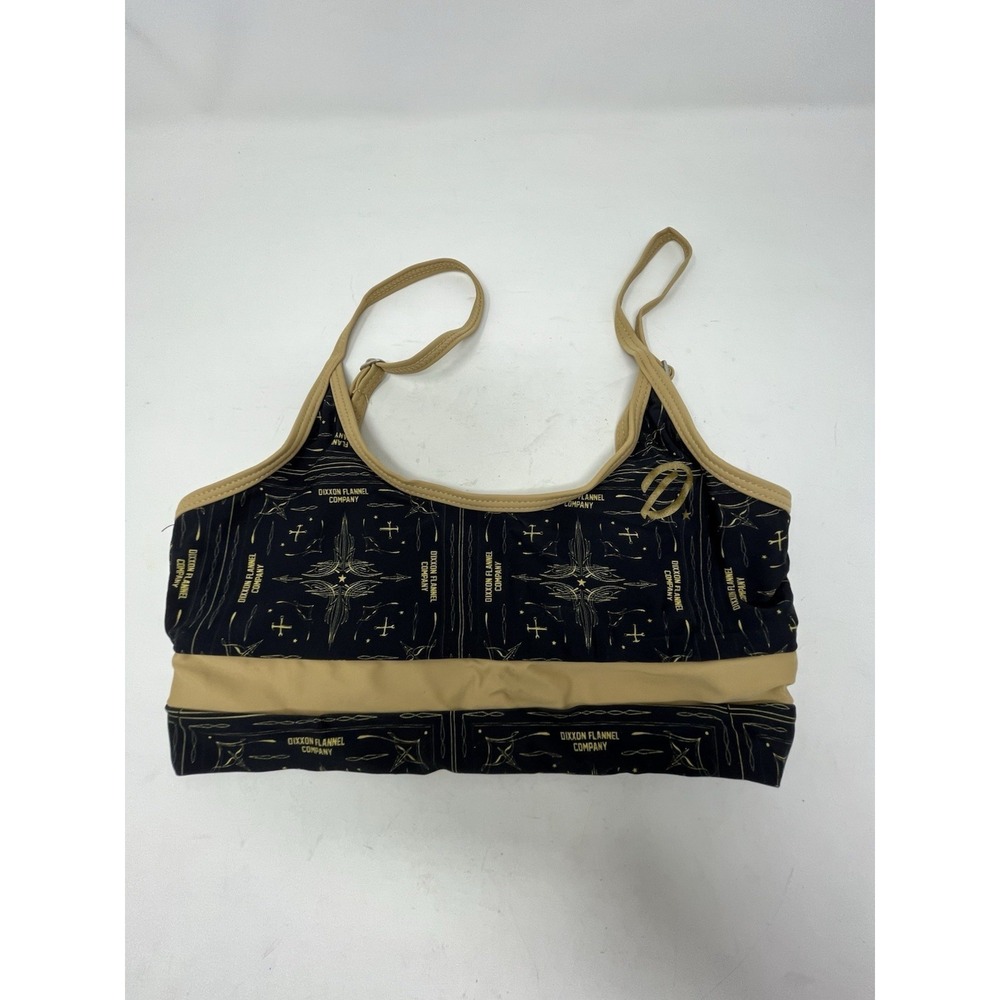 Dixxon Premium Swimwear Womens‎ M Black Gold Bandana HW Bikini Top